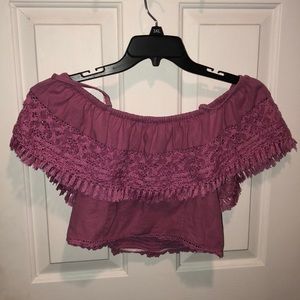 American Eagle Ruffle Top